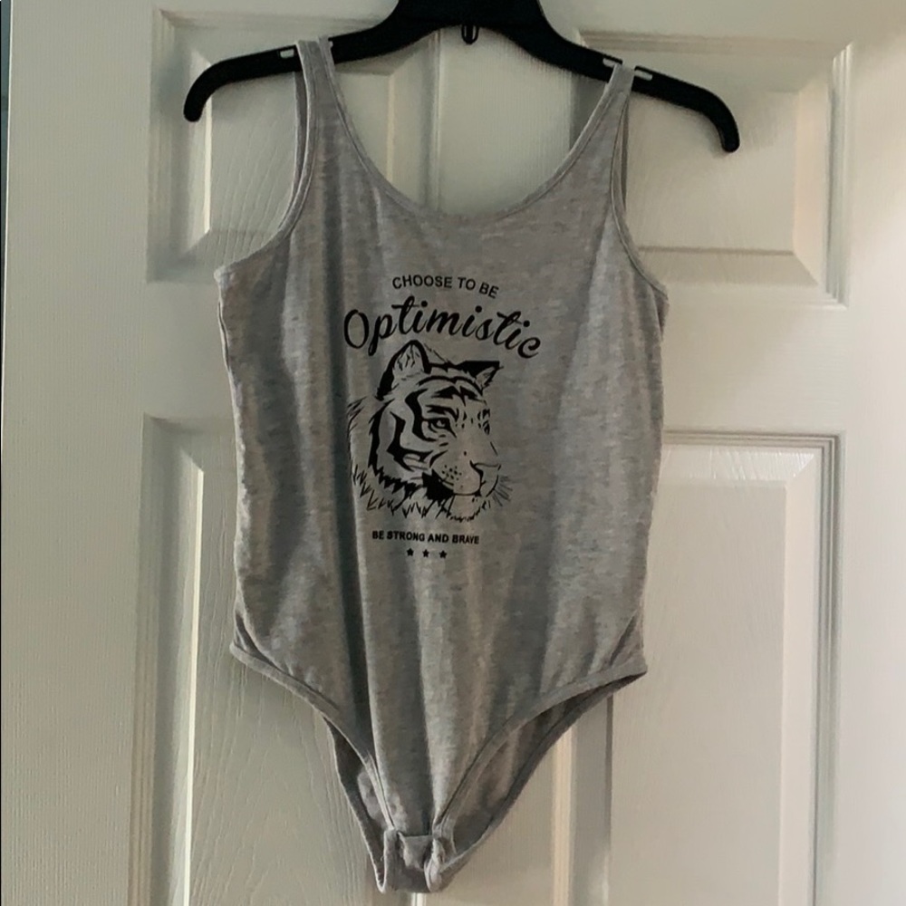 grey body suit